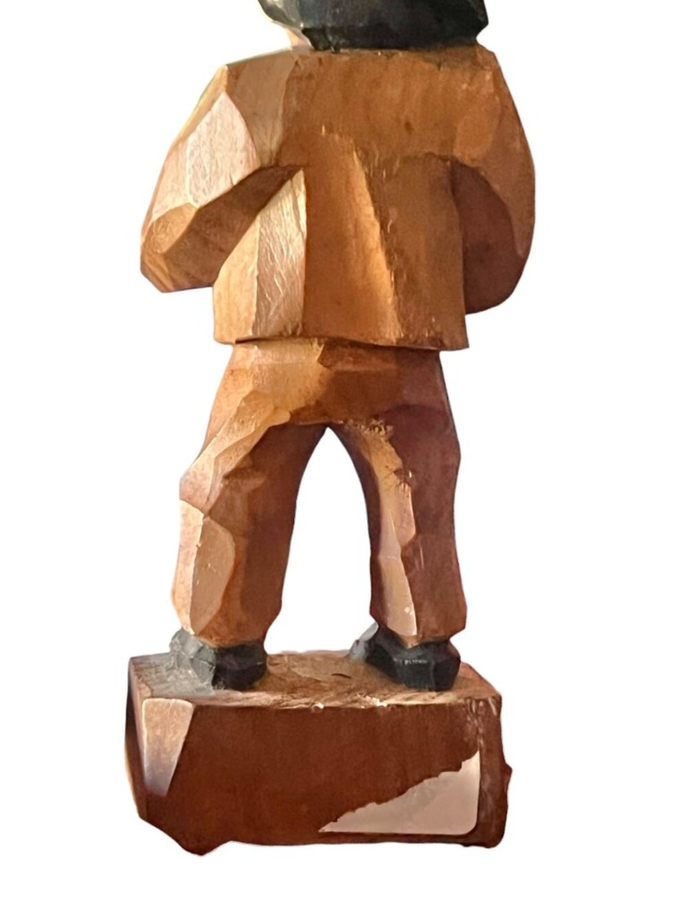 Hand Carved Vintage Wood Figurine Folk Art 5.5" T Art Sculpture Gift Collectible - Picture 4 of 10